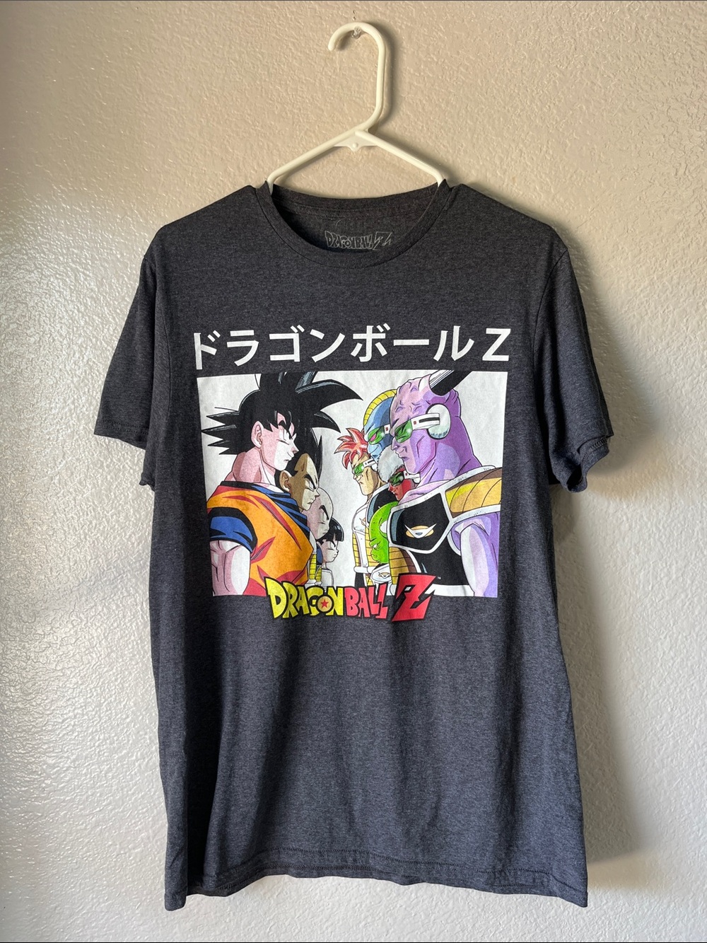 Dragon Ball Z Multi Color Graphic Tee Charcoal Sz M Casual Comfy Lightweight